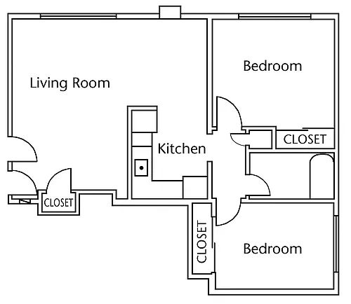 Floor plan 2 Bedroom