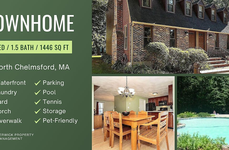 Townhome with waterfront, laundry, yard, porch, riverwalk, parking, pool, tennis, storage, and pet-friendly