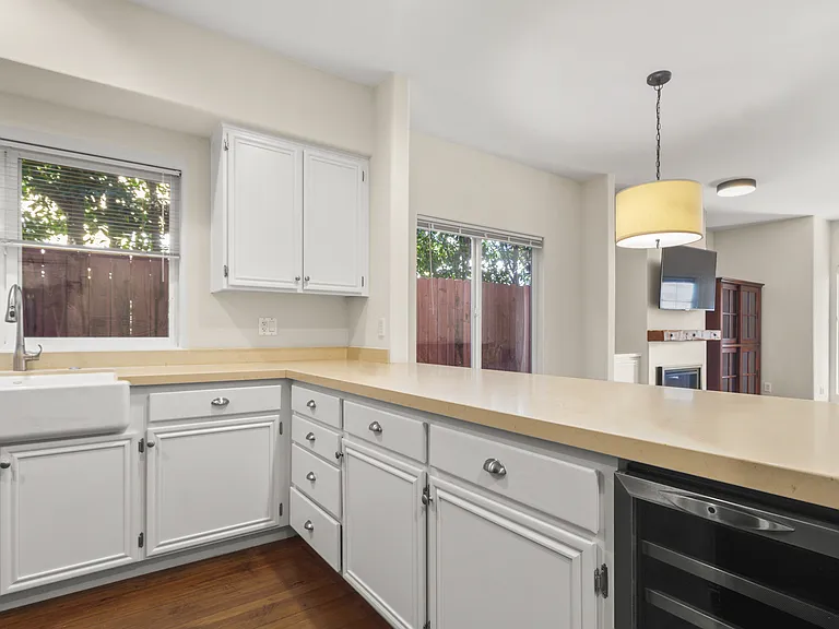 Kitchen w/ wine fridge