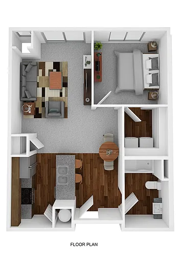 Floor plan 1 Bedroom 1 Bathroom