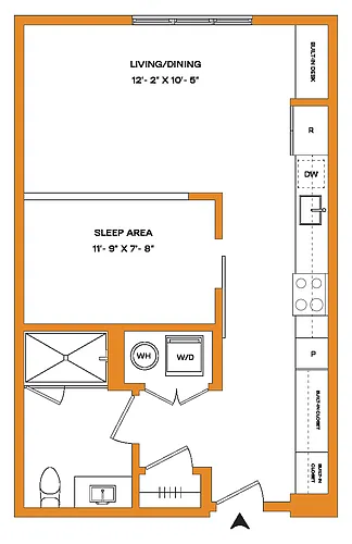 Floor plan Studio-S1 Mason