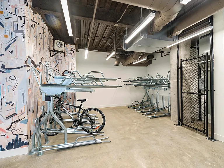 Secure bike storage with easy-access racks, designed for your daily ride along Revere Beach.