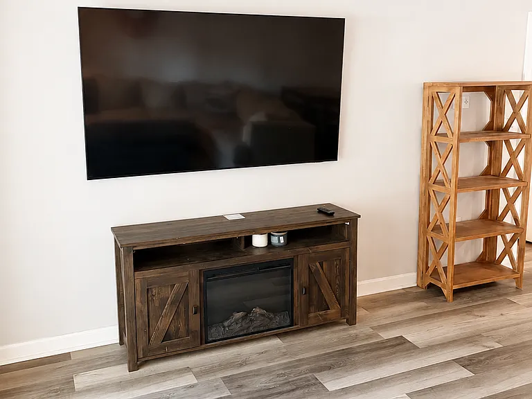 TV and TV stand in living room