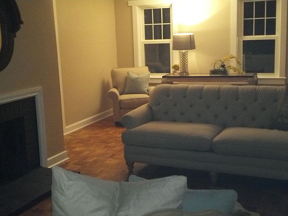 Living room with fireplace