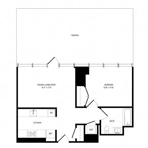 Floor plan 1D w/ Terrace