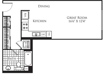 Floor plan Studio 25