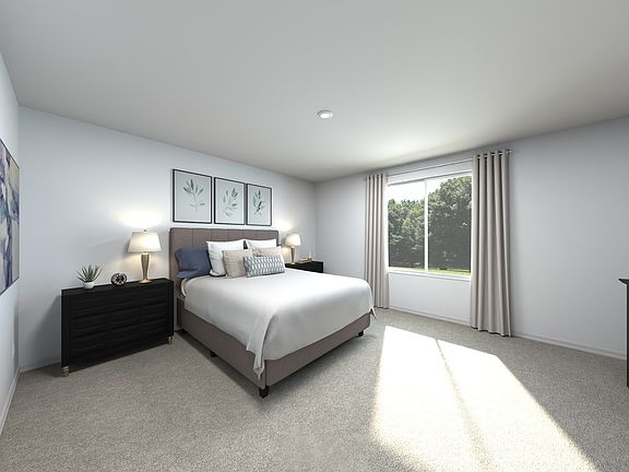 Rendering of the Oakhurst Floorplan Primary Bedroom.
