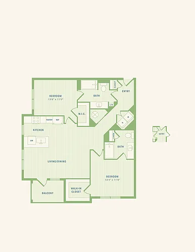 Floor plan The Davis (B2)