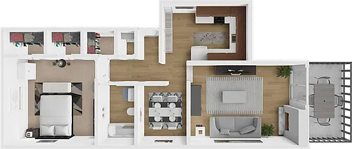 Floor plan Garden One Bedroom