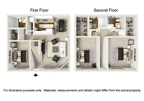 Floor plan 3B - TOWNHOME