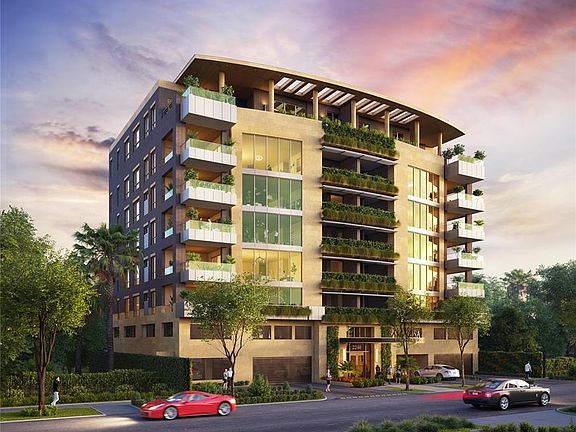 A boutique condominium with limestone exterior, floor-to-ceiling window walls, vertical gardens and expansive outdoor terraces, Mimosa Terrace is located on a quiet interior residential street in River Oaks, blending naturally into the landscape of t