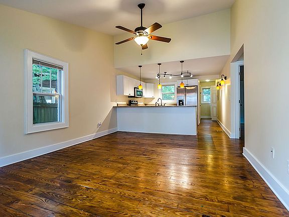 Open living room and kitchen
