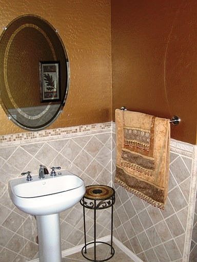 Designer powder room