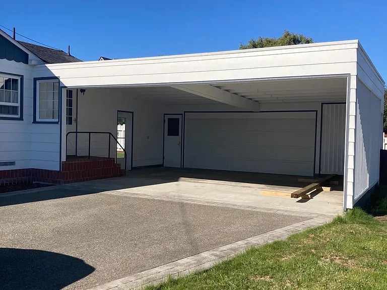 Carport and garage