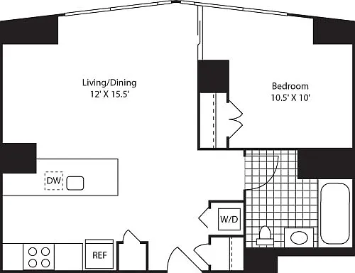 Floor plan One Bedroom