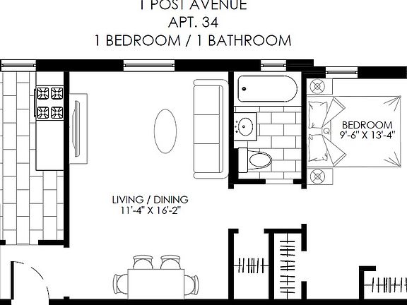 2nd image of 1 Post Ave APT 34