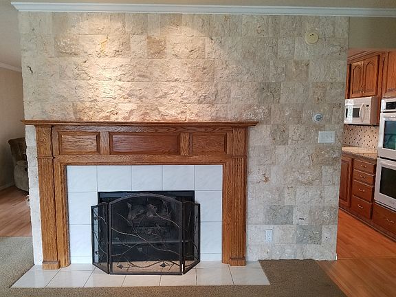 Gas Fireplace and Stone