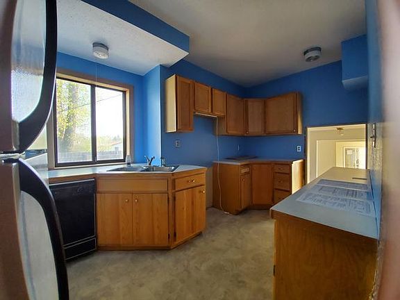 view of kitchen from dining area
