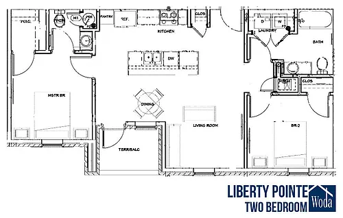 Floor plan 2 Bdrm