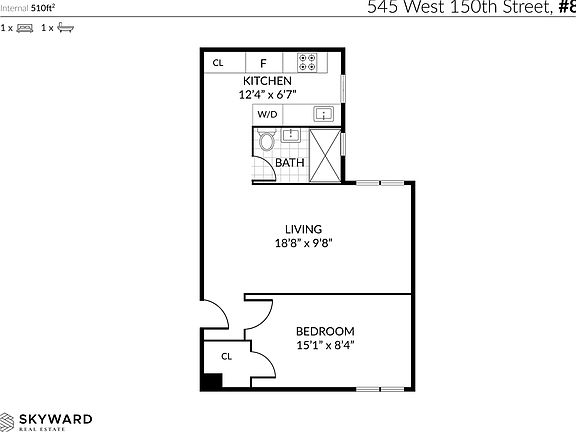 2nd image of 545 W 150th St APT 8
