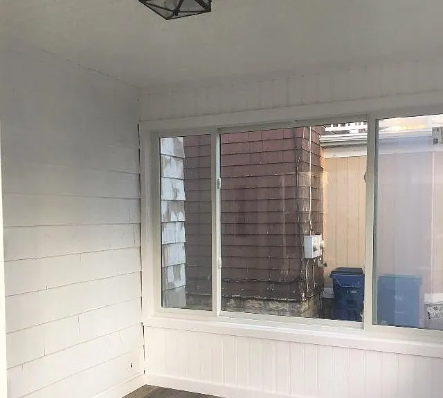 Brand new sun porch off of master bedroom. Overlooks backyar