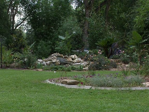 Large landscaped backyard