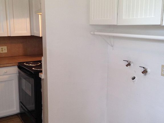 Washer/dryer connections with more cabinet space.