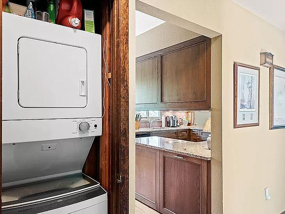 Upper level stackable washer/dryer.
