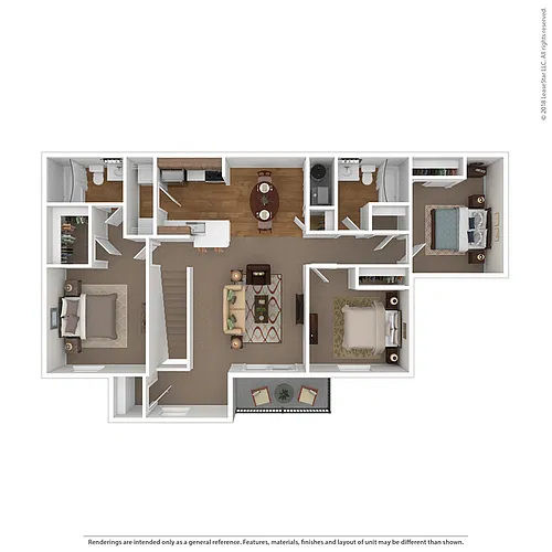 Floor plan 3 BR 2nd Floor Classic