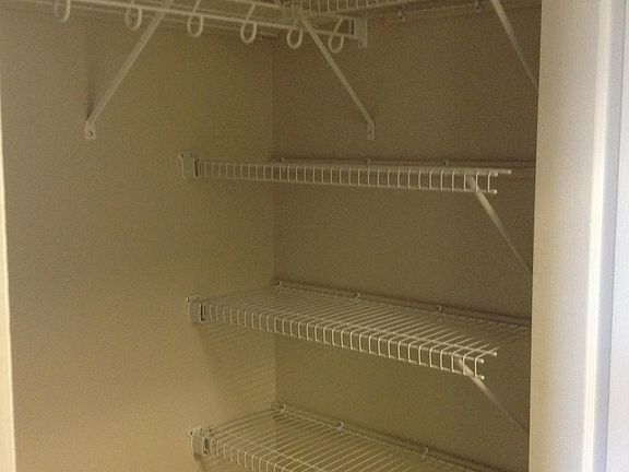 Walk in closet in master bedroom