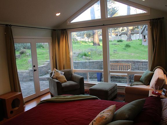 Master bedroom looking to back yard