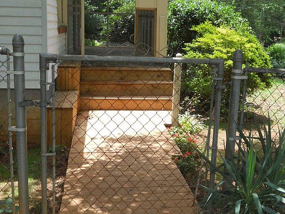 Entry walkway deck and screened porch