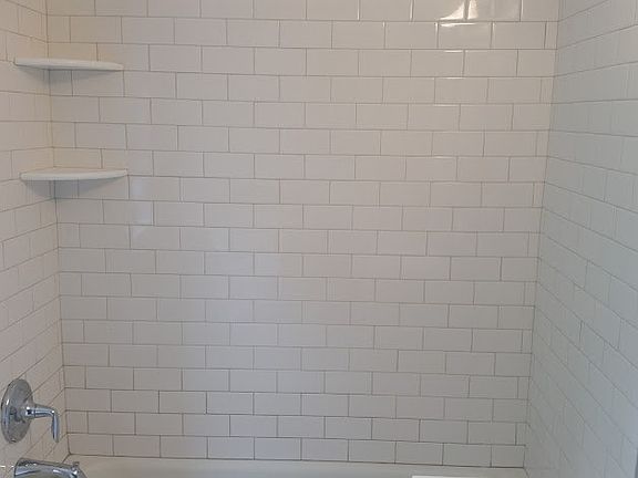 Newly tiled shower