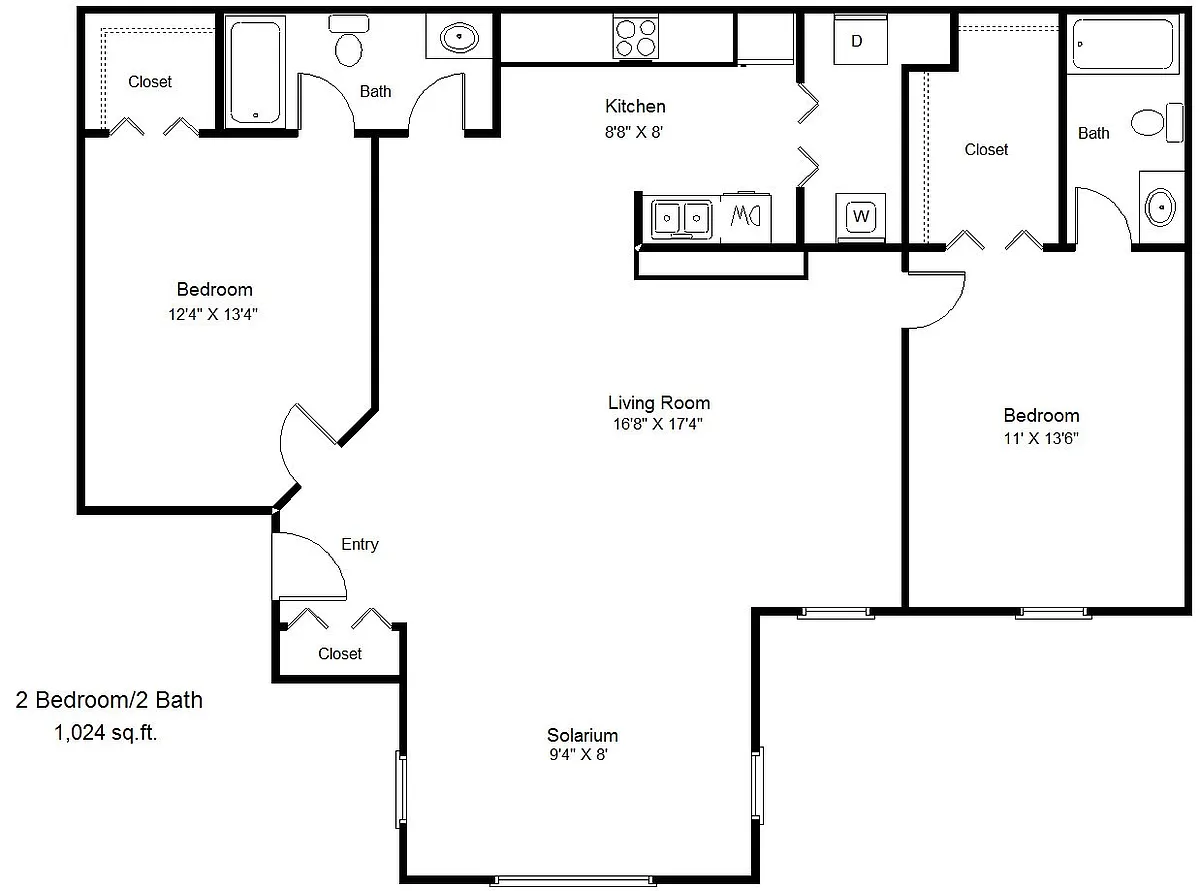 Floor plan Two Bedroom