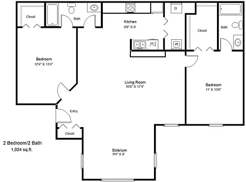 Floor plan Two Bedroom