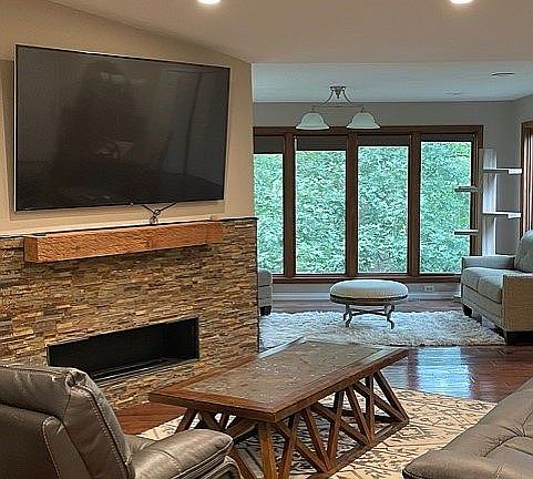 Remodeled family room.