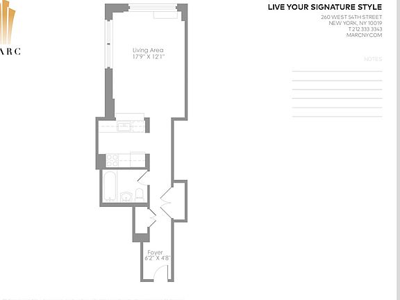 2nd image of 260 W 54th St APT 37G