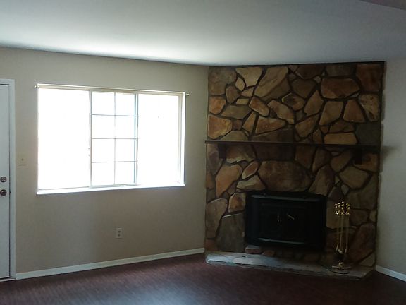 Large living room, wood fireplace