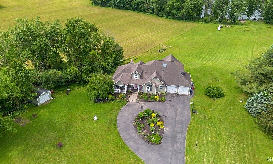 Aerial view of the home