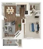 Floor plan 1 Bedroom 1 Bath