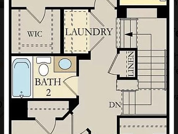 Top floor plan details the bed rooms
