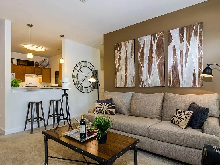 Entertain company comfortably in this spacious living room
