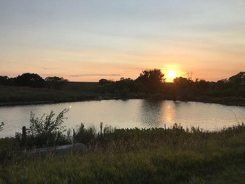 Sunset over the pond