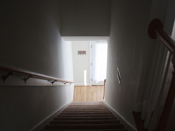 inside from upstairs