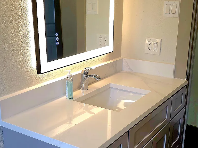 new vanity and mirror.