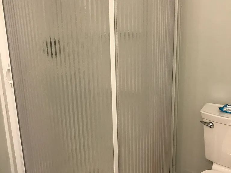 Private glass shower,