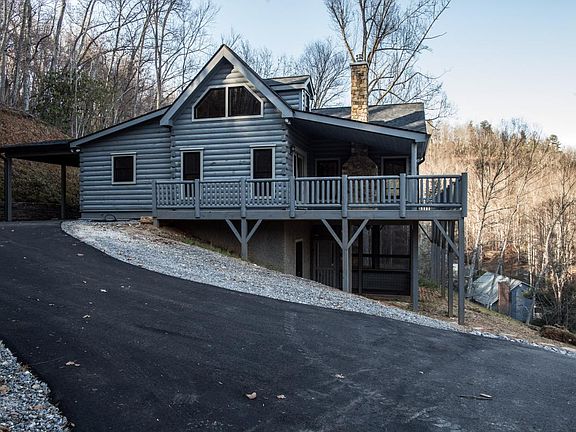 Side View of Log Home