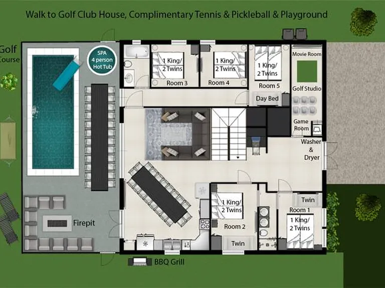 Welcome to the First Floor Floorplan: A thoughtfully designed space that maximizes comfort and convenience.