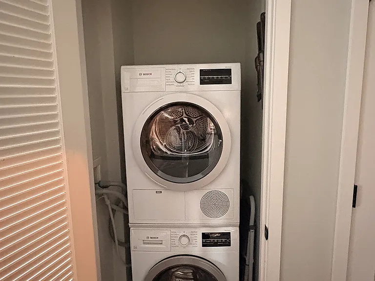 Bosch washer and dryer in unit.