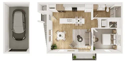 Floor plan 1 Bedroom 1 Bath